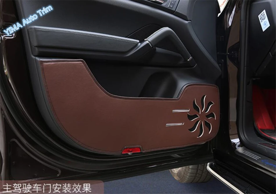 

Colorfully ! Inner Door Anti Kick Protective Scuff Sticker Cover Trim 4 Piece For Porsche Cayenne 2015 2016 2017