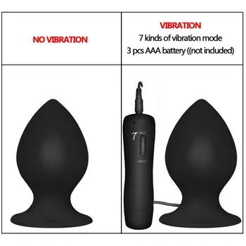 Super Big Anal Plugs Vibrating Anal Sex toys for Men & Women & Gay Silicone G Spot Dildo Vibrators Butt Plugs Prostata Massager 2