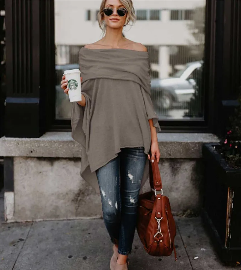 Новинка лета 2019 итальянский Однотонный женский Повседневный Топ lagenlook с рукавом