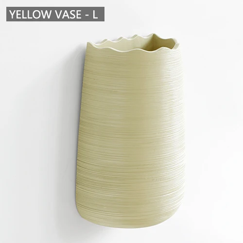 Украшение для дома, настенная ваза в скандинавском стиле, украшения для гостиной, подвесная ваза, маленький цветок с винтажной вазой для домашнего стиля - Цвет: Yellow Vase -L