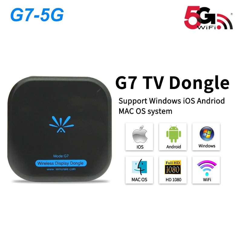 

Miracast Wireless Wifi display Dongle Mirascreen G7 5Ghz high speed HDMI 1080p Smart Screen Mirroring Device for apple Android