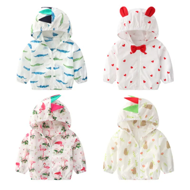 

Boys Girls Sun Protection Jackets Children Hooded Windbreaker Infant Waterproof Coats Hoodies Toddler Clothes Baby Coat For Kids