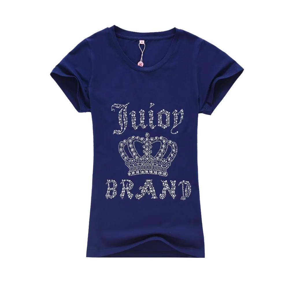 

Five Colours Casual Women T-shirt with Rhinestone Pattern