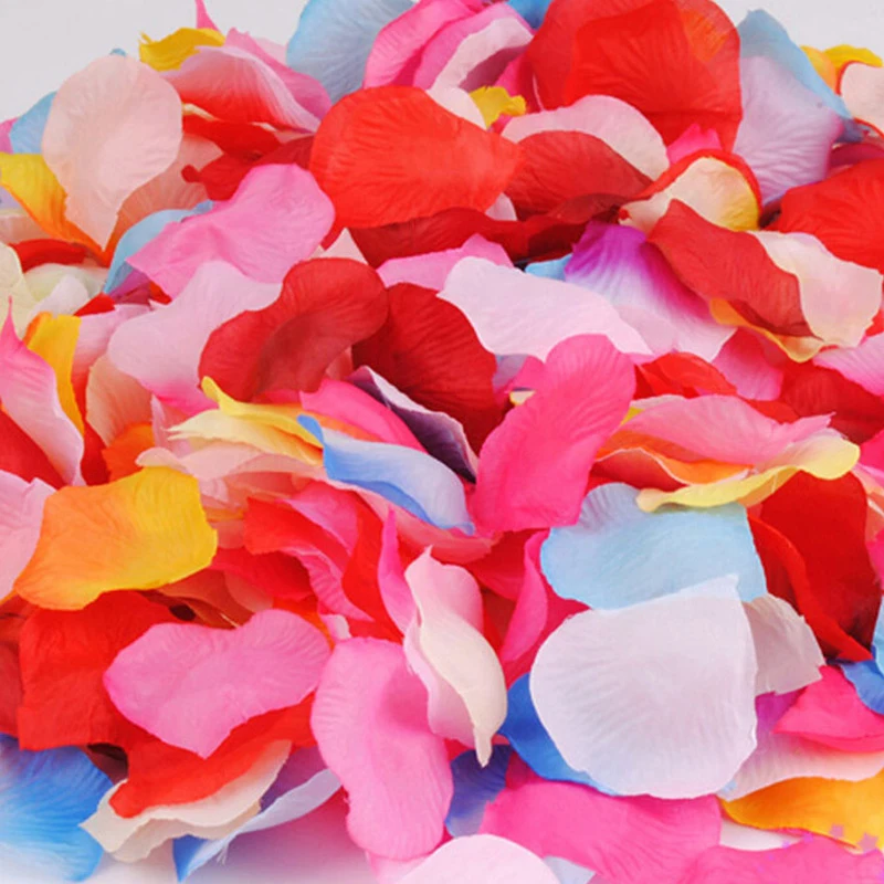1000 шт/Лот 10 цветов красивые Разноцветные Шелковые цветы листья розы искусственные лепестки для свадебных украшений вечерние Декор