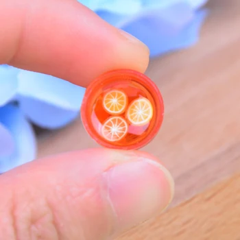 

2 Pcs/lot Doll House Miniature Iced Black Tea Beverage Cups Food Drink Toy Decoration