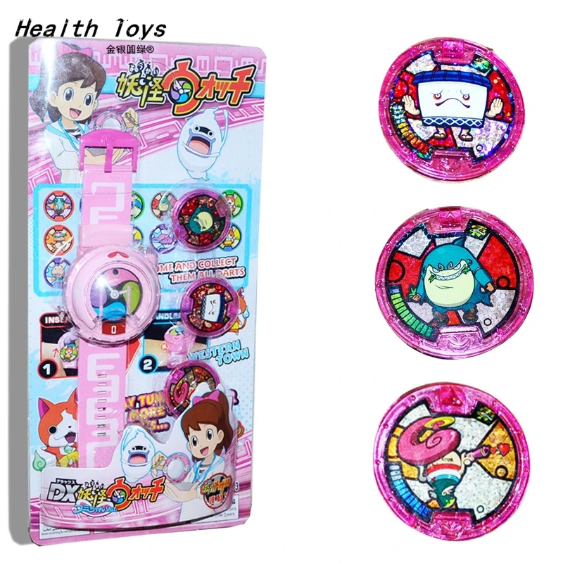 

2018 Anime Peripheral Yo-Kai Watch DX Yokai Watch Kids Toy With 3 Medals & Music Educational Toys Best Gifts