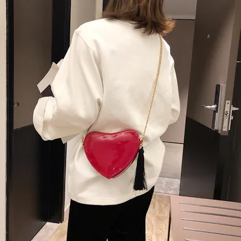 

New Women Lady Heart Shaped Shoulder Bag Tote Purse Handbag Messenger Crossbody Bags