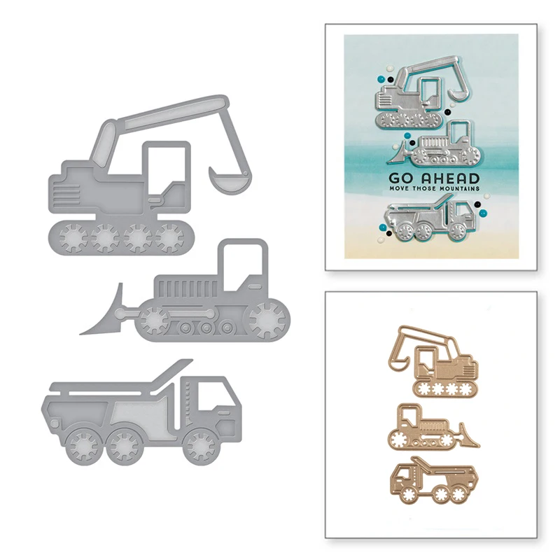 

Excavator Metal Cutting Dies Scrapbooking DIY Card Album Making Craft Embossing Stencil Template Decor New Dies 2019