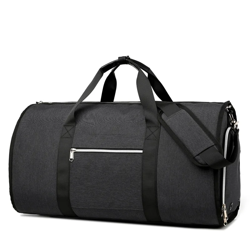 Многофункциональные мужские дорожные сумки, мужская сумка, портативные дорожные сумки для мужчин, Большая вместительная сумка через плечо, рюкзак для костюма - Цвет: Черный