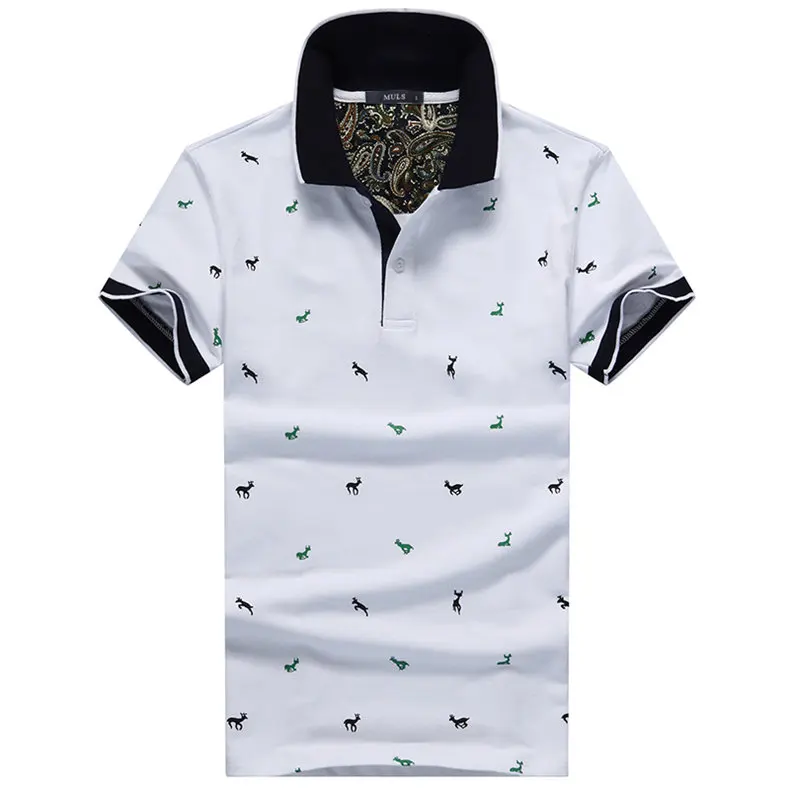 Summer mens polo shirt Cotton polka dot short male polo men top tee quick dry size M-3XL Muls brand fashion Black White Gray1613-03