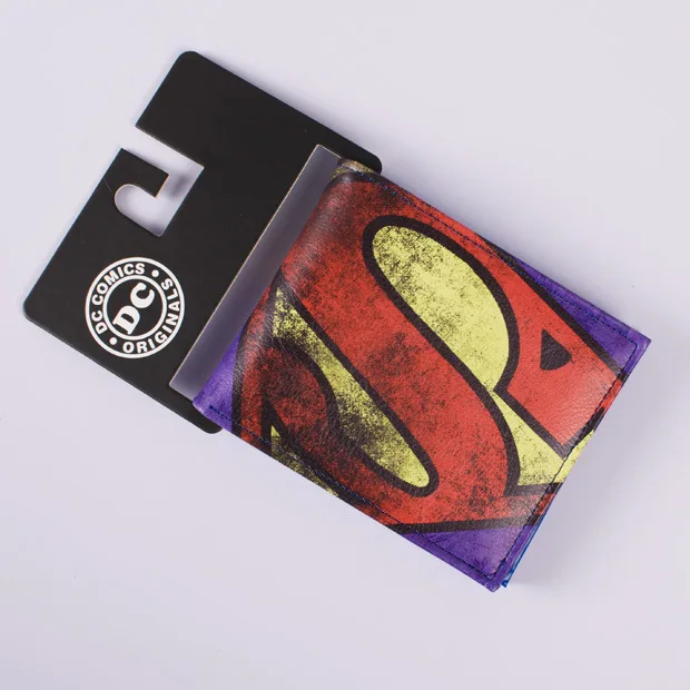 Мужские кошельки в стиле комиксы dc, marvel, кожаный кошелек в стиле аниме "месть", сумка из пу пвх 4,5 дюймов, водонепроницаемый модный повседневный короткий кошелек - Цвет: Superman 5