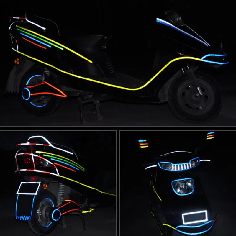Waterproof Bicycle reflector Fluorescent MTB Bike Bicycle Sticker Cycling Wheel Rim Reflective Stickers Decal Accessories #928