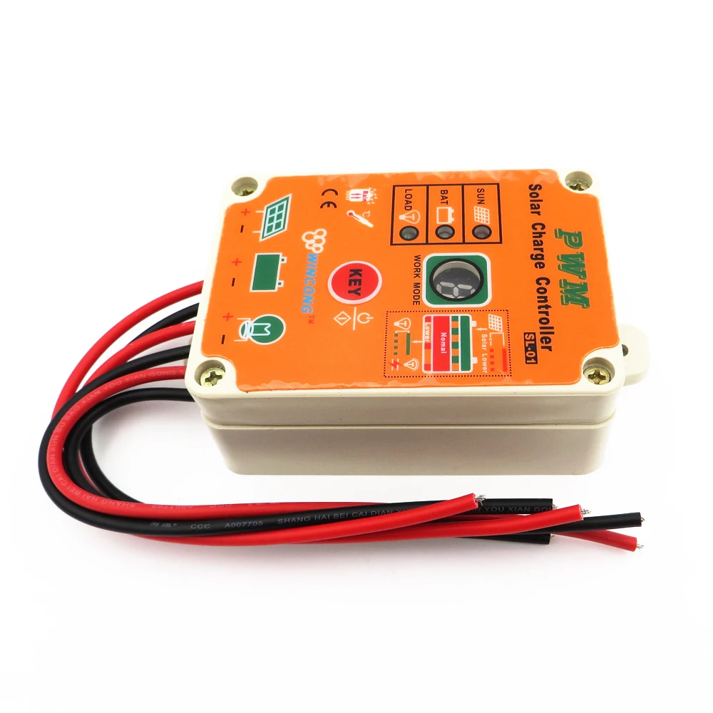 

10A 24V 12V Solar Panel Charger Controllers Regulator LI-ION NI-MH LiFePO4 Battery charge Park Street Garden waterproof