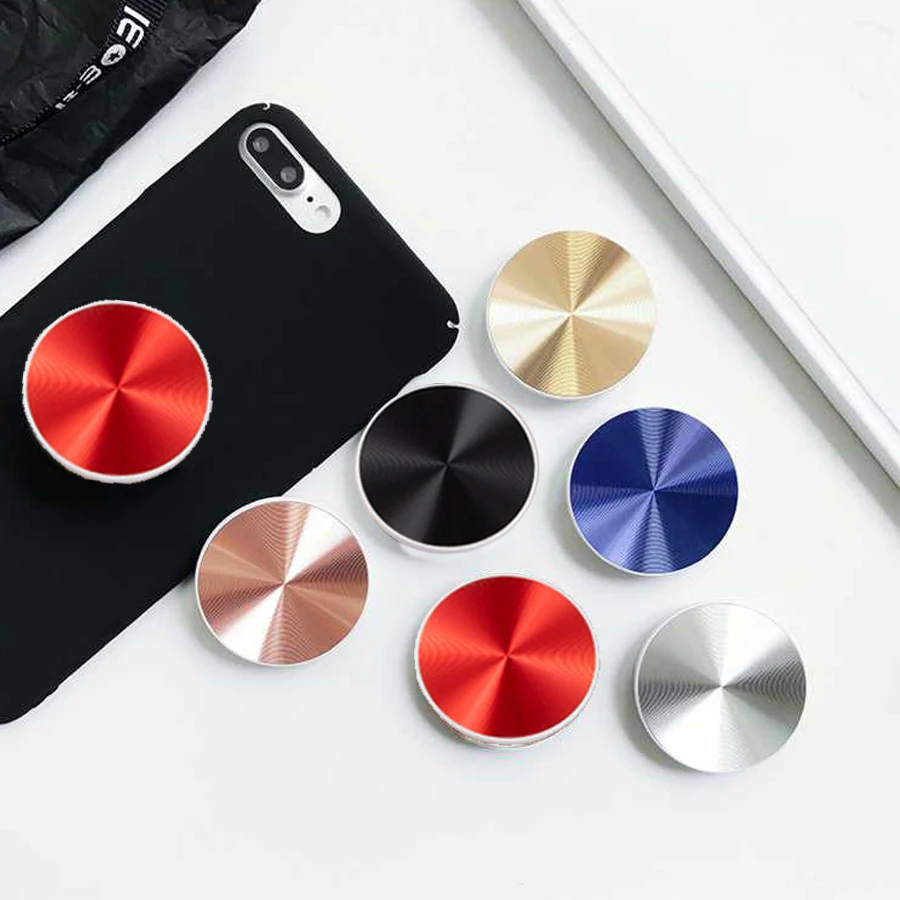 Pop Socket Metal Round Phone Holder Luxury Universal Expanding Stand