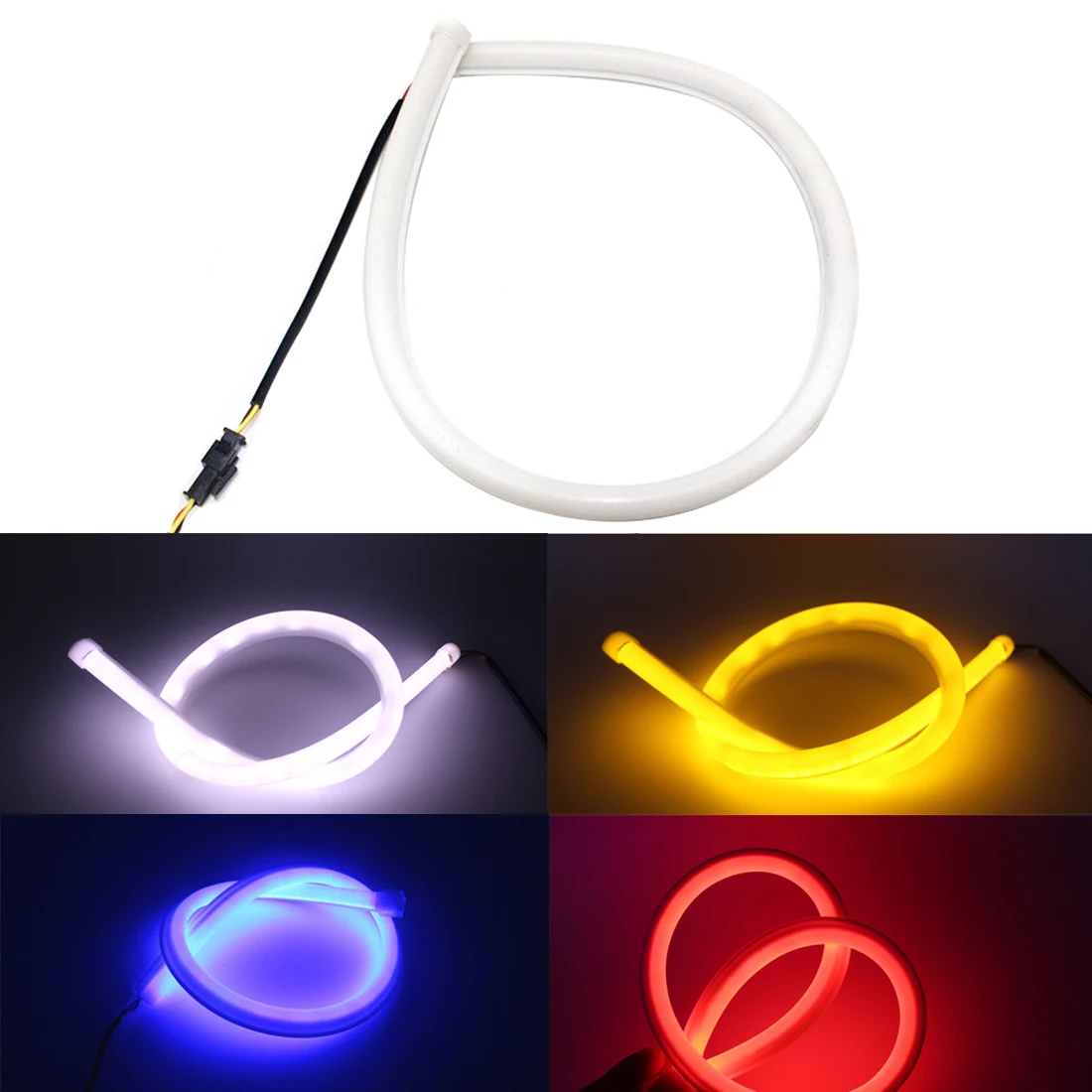 

Tonewan Angel Eye 2x Daytime Running Light Universal Tube Guide Flexible Car LED Strip DRL and turn signal lights 055