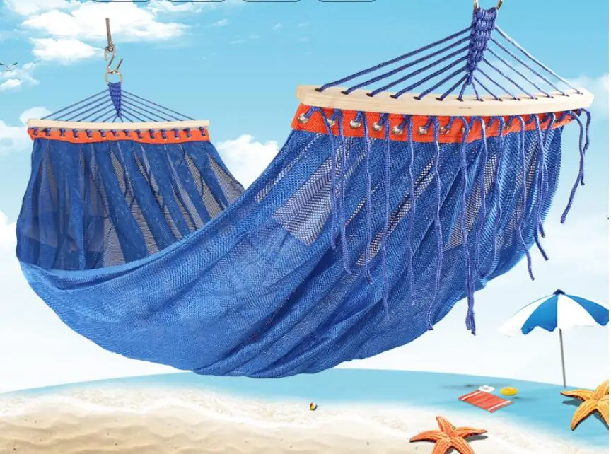 

Outdoor hammock anti-rollover double net breathable single-person Park dormitory camping mesh leisure hanging chair