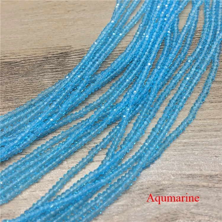 190 Pcs /strand Colorful 2x3mm Crystal Rondell Faceted Glass Beads Small Beads Sead Beads for Jewelry Making Diy