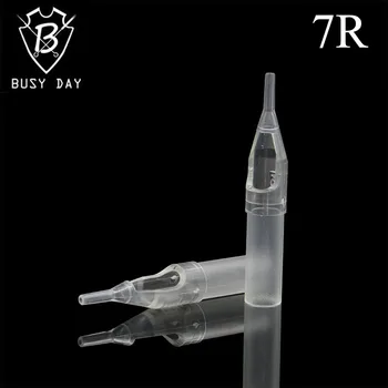 

50pcs Disposable 7RT Tattoo Tips 7 Round Size Clear Plastic Sterile Assorted Tatoo Tip For Body Art Free Shipping