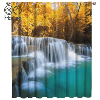

Beautiful Waterfall Scenery Window Treatments Curtains Valance Living Room Decor Bedroom Outdoor Indoor Fabric