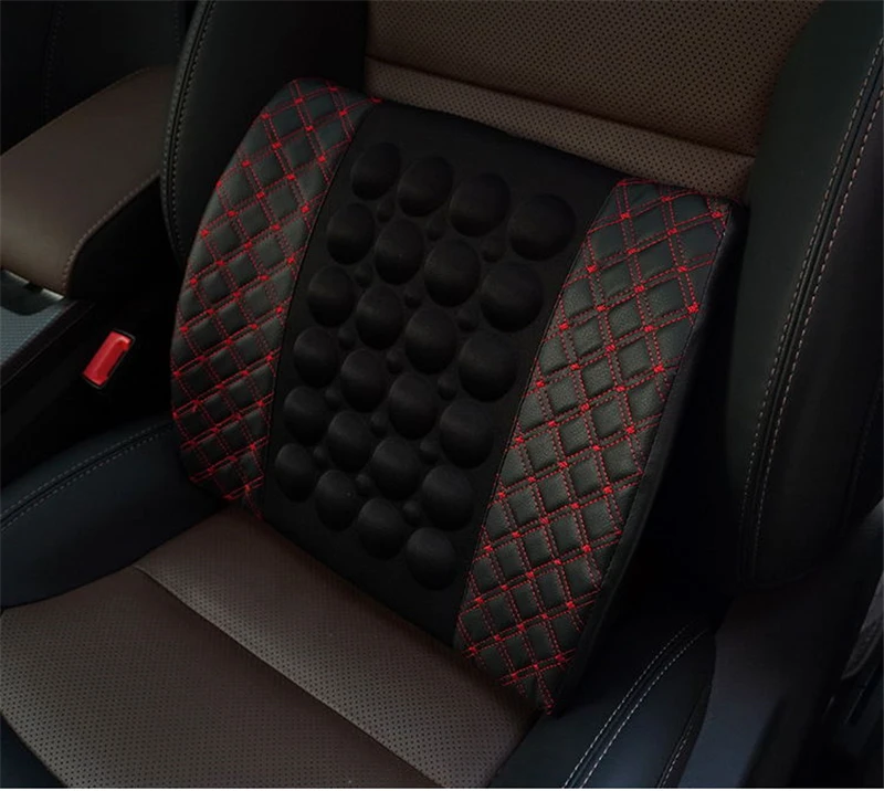Универсальный 12 в авто электрический массажный автомобиль поясная подушка для спинки сиденья Поддержка защита поясничной спинки аксессуары для салона автомобиля