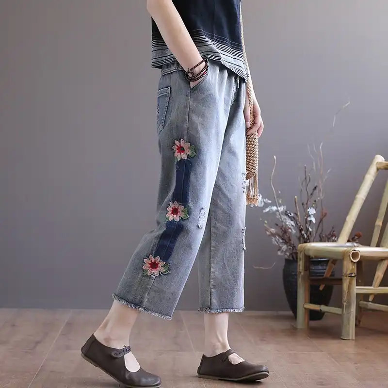 ladies jean style trousers