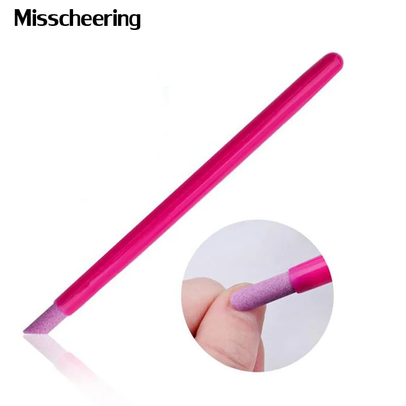 

New 1pcs Korea Japan Hot Professional Cuticle Stick Pen Quartz Scrub Stone Spoon Pusher Manicure Nail Art Beauty Tools