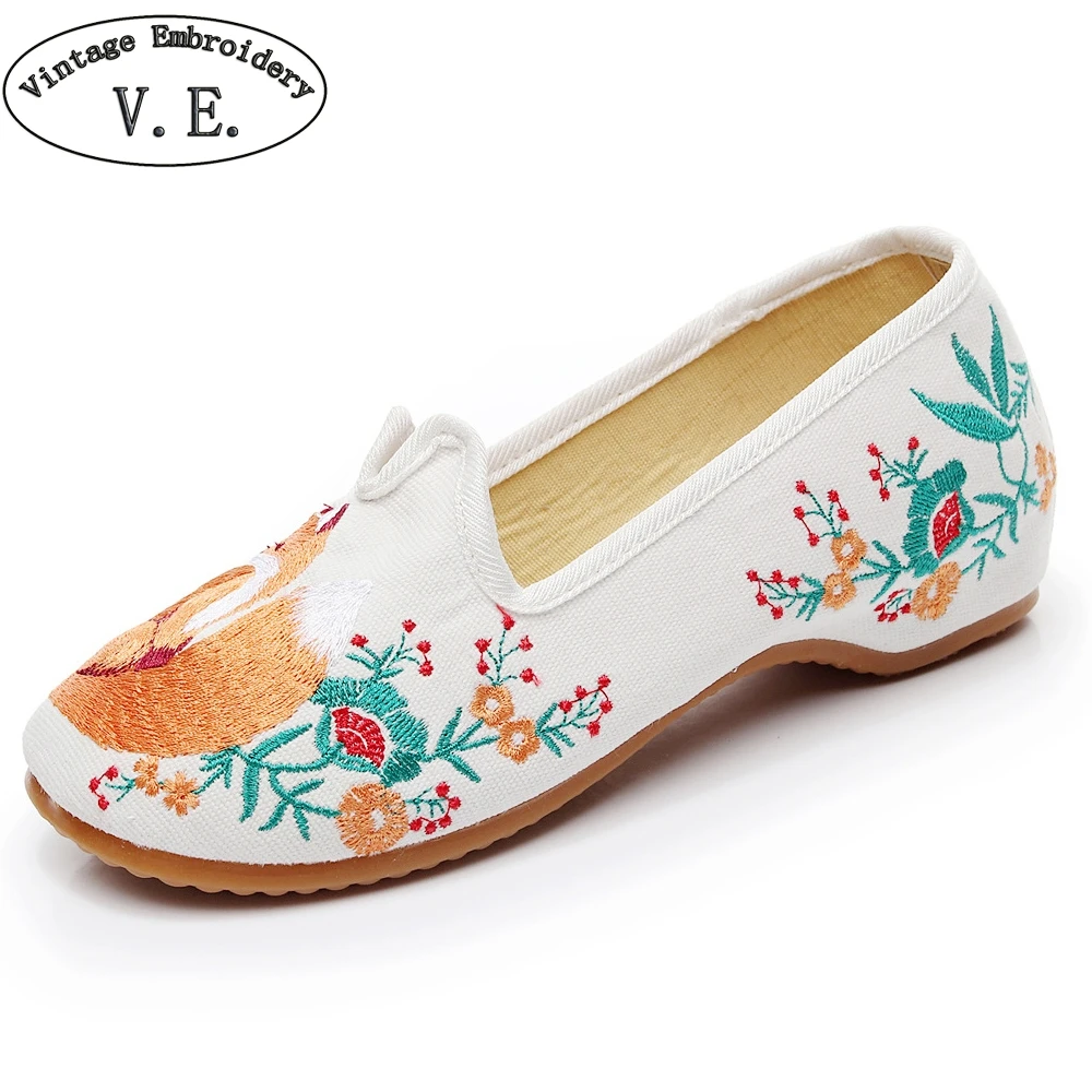 embroidered ballet flats