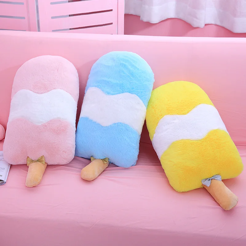 

Kawaii Macaron Ice Cream Simulation Food Pillow Cushion Stuffing Soft Plush Doll Popsicle Toy Bolster Decoration Baby Girl Gift