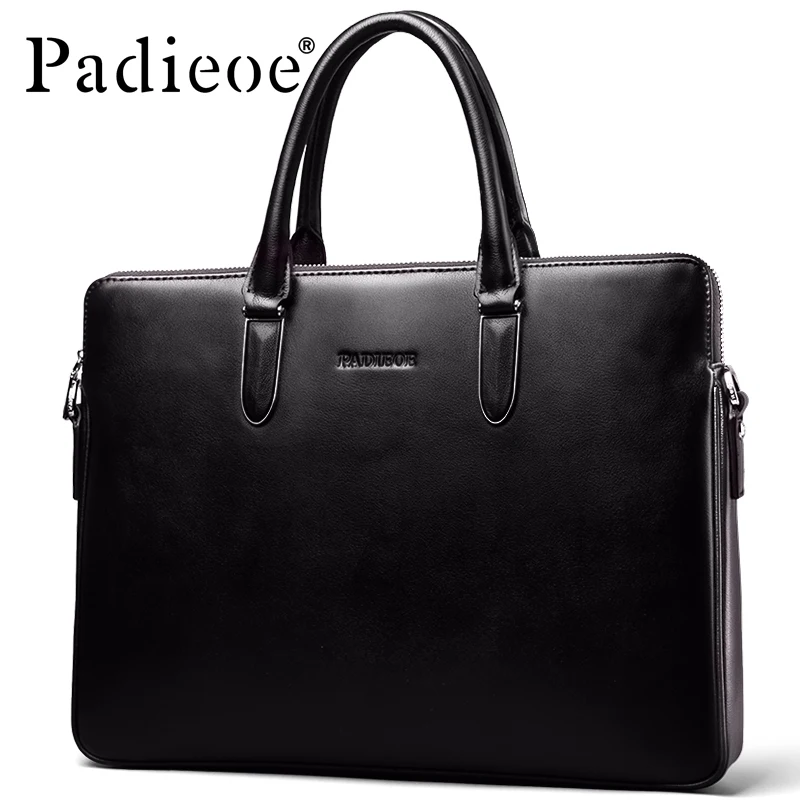 

Padieoe men bag briefcase leather computer bag messenger handbag purses jobs genuine leather