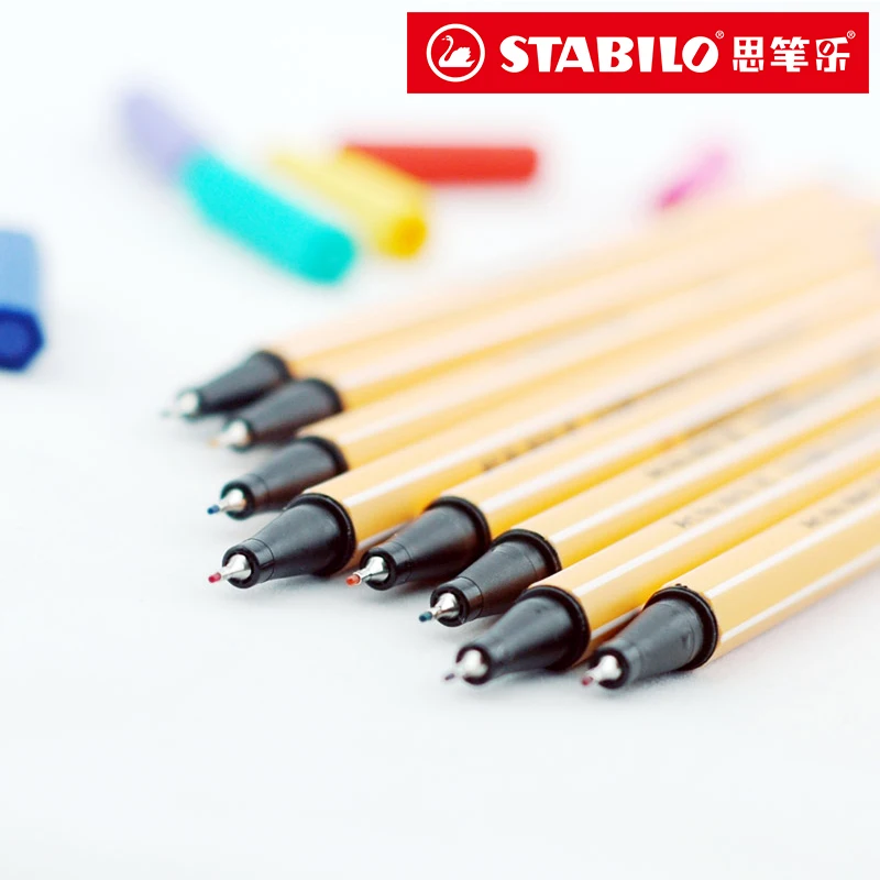 3 шт. STABILO Point 88 Fineliner фломастер наконечник 0,4 мм processial Marker Paperlaria цветной гель ручки "STABILO" эскизная ручка