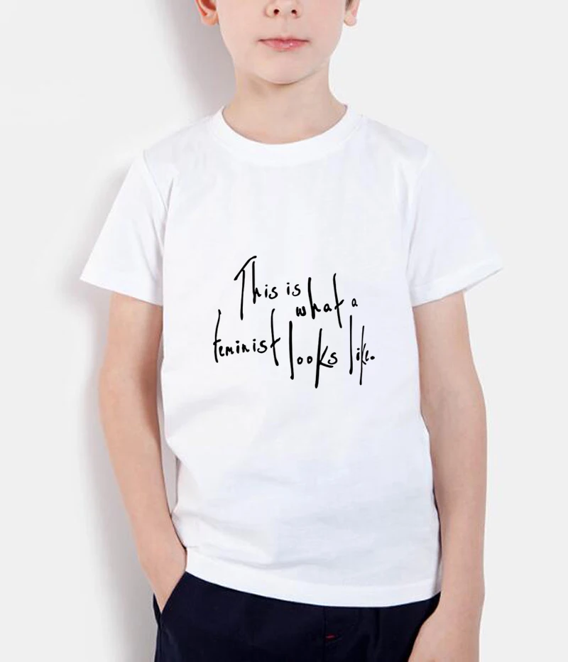 

This Is What a Feminist Looks Like funny letter printing kids t shirts brand clothing 2018 streetwear short sleeve children tops