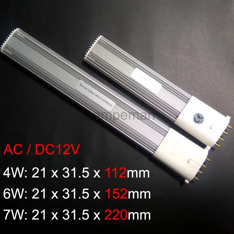 2g7 свет трубки 12 V 4 W 6 7 2835 led ac12 Epistar dc12 светодиодные лампы PL ce rohs|Светодиодные и