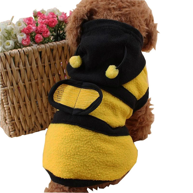 Bee Apparel Coat Hoodie Costume Dog Clothes Winter Cat Products Outfit | Дом и сад