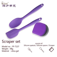 3 шт. дети скребок набор детей торт набор инструментов силиконовая ложка, силиконовый шпатель, скребок