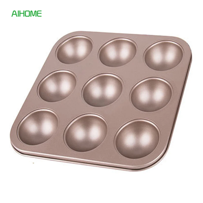 First Class Non stick Muffin Tin Carbon Steel Cupcakes Baking Tray 9 Holes Cupcake Pan Yorkshire
