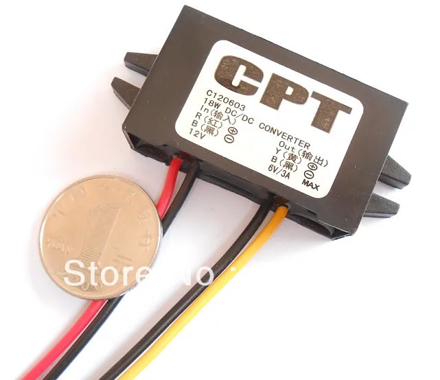 

DC 12V to 6V 3A 18W Regulator Converter Step Down Module Car Power Supply DC/DC Buck Waterproof