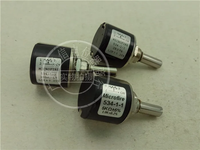 

1pcs/lot Printing machine multi - turn wirewound potentiometer 534-1-1 200R Europe 1K 2K 5K 10K handle length 24MM