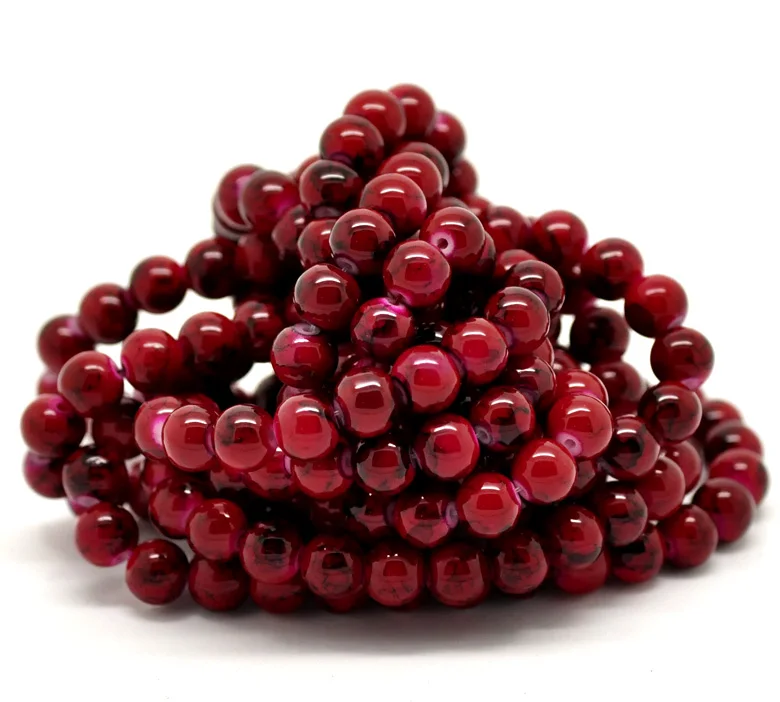 Бисер 8 мм. Бисер glass beads. glass beads. vivid crimson.
