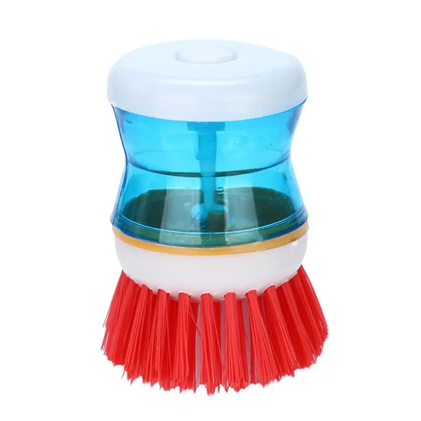 Dish Brush with Washing Up Liquid Soap Dispenser Kitchen Utensil Pot