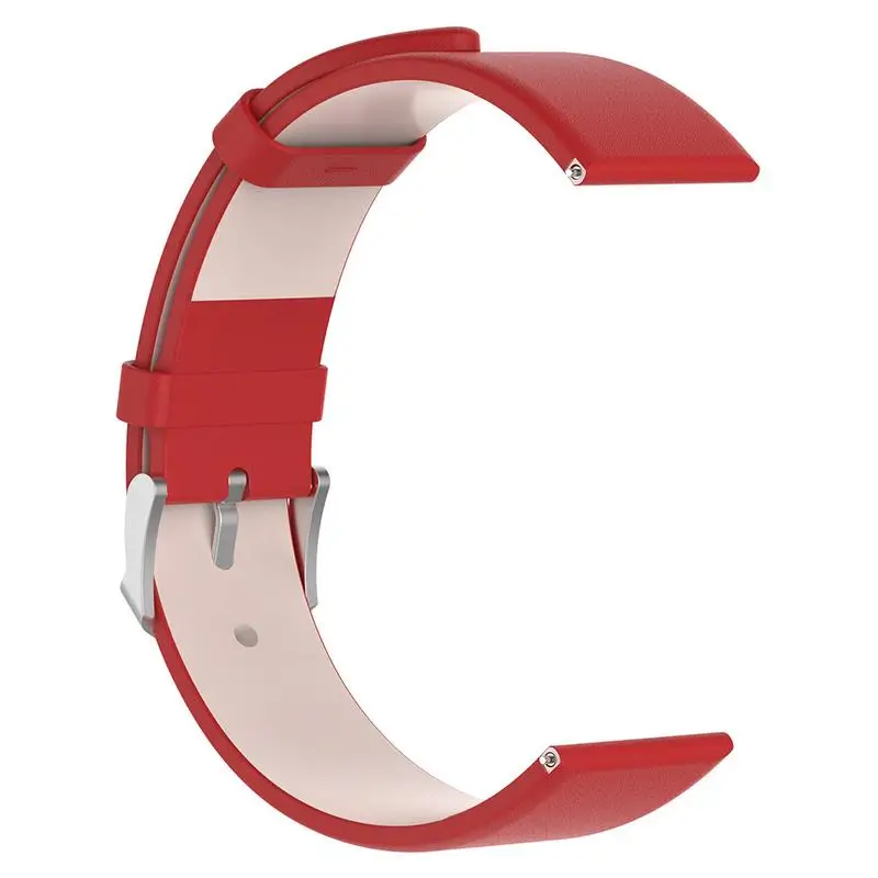 Браслет из натуральной кожи часы ремешок Замена для Fitbit Versa Lite Edition Smartwatch - Цвет: Red