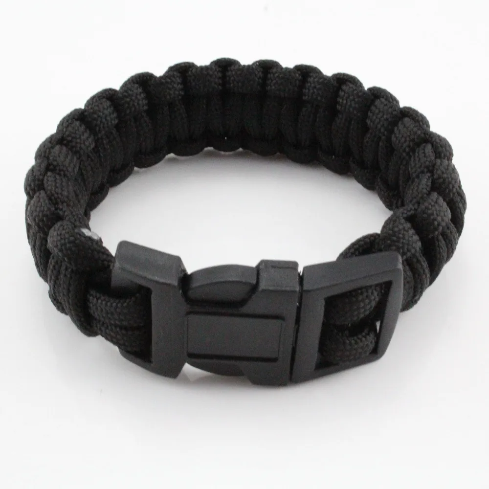 

Can Choose Colors Parachute Cord Emergency Survival Paracord Bracelet With Plastic Buckle