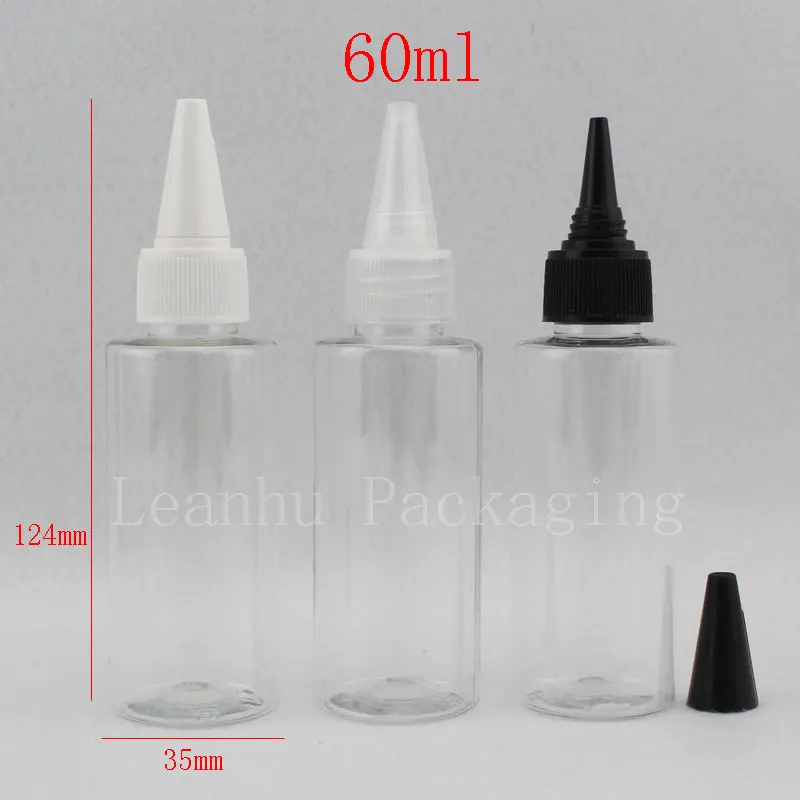 60ml empty transparent personal care plastic bottles 2oz shower gel