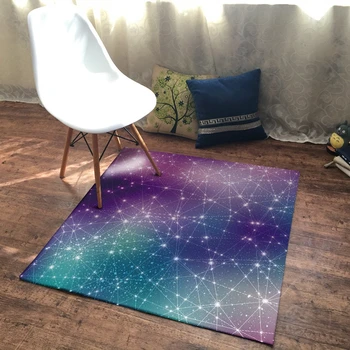 

Night Sky Star Printed Area Rugs Nordic Carpets For Living Room Sofa Tea Table Bedroom Bedside Home Decor Non-Slip Floor Mats