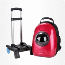 ПЭТ пространства мешок Лидер продаж тележка форме контейнер для перевозки домашних животных о отверстиями для воздуха рюкзак для собаки кошки вне путешествия Портативный сумка принадлежности для домашних животных