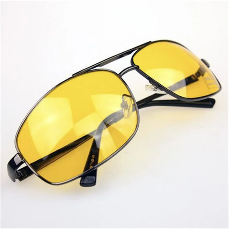 metal night vison glasses uv400 driving aviator anti-glared sunglass Sun aviator Glasses Driver Night Driving Eyewear