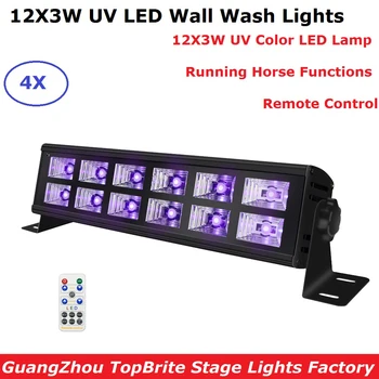 

4Pcs/Lot LED UV Stage Lights DMX Bar Wall Washer Lights Remote Control Party Light Dj Equipment Dj Lighting Effect LED Wall Wash