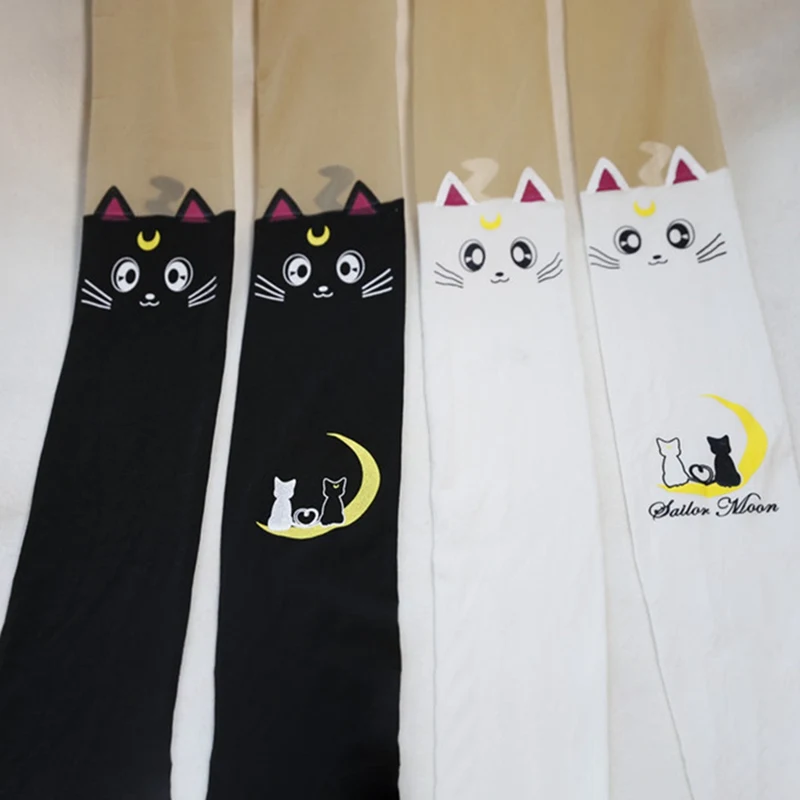 Костюм косплея Сейлор Мун из аниме женские носки луна кошка колготки шелковые