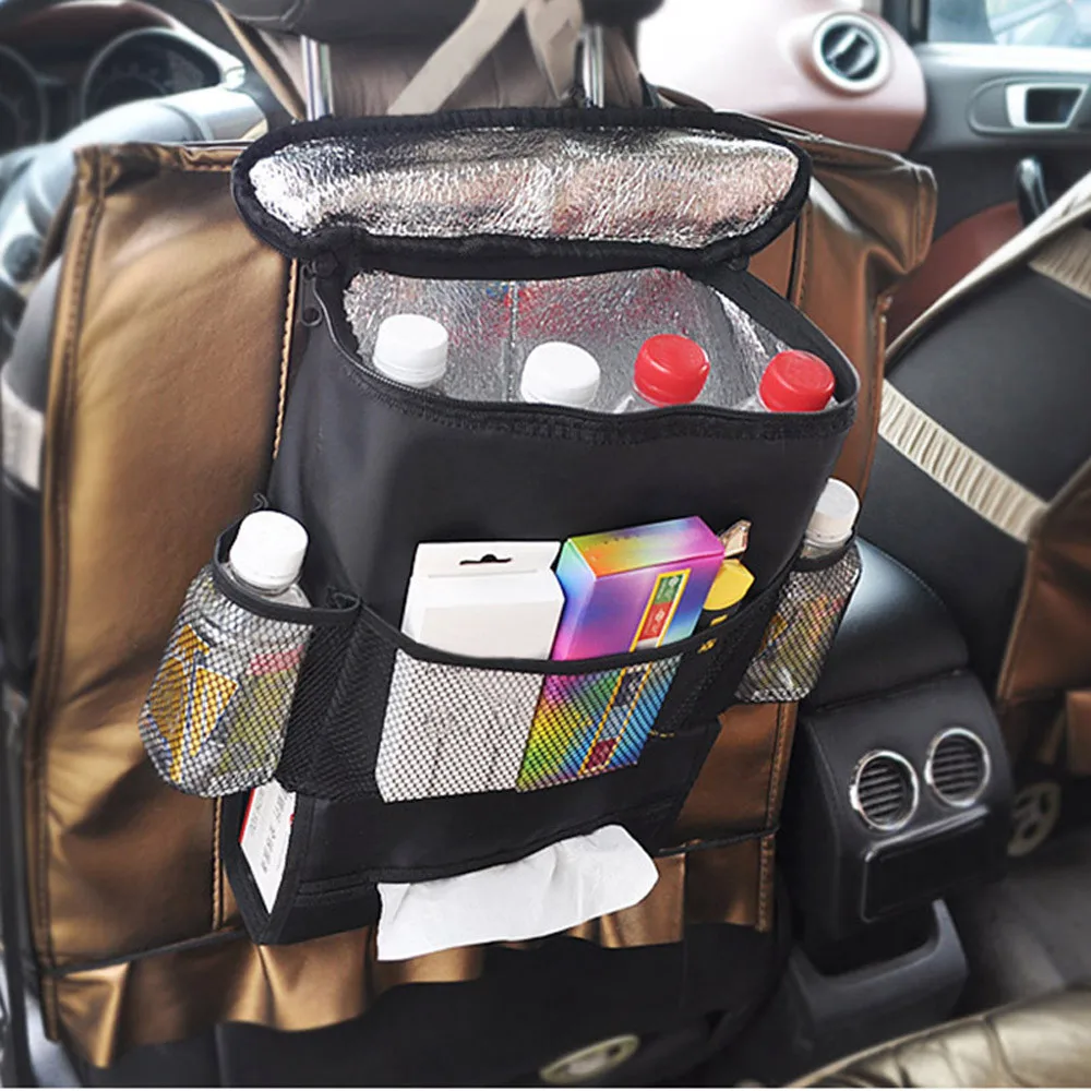 

Car Auto Seat Storage Hanger Bag Organizer Thermal Insulated Food Storage Container Basket Tidying Bags #YL6
