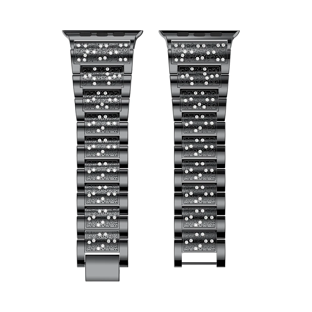 Для Apple Watch band 40 мм 44 мм 38 мм 42 мм женские алмазный обруч для Apple Watch series 4 3 2 1 браслет для iwatch из нержавеющей стали ремешок