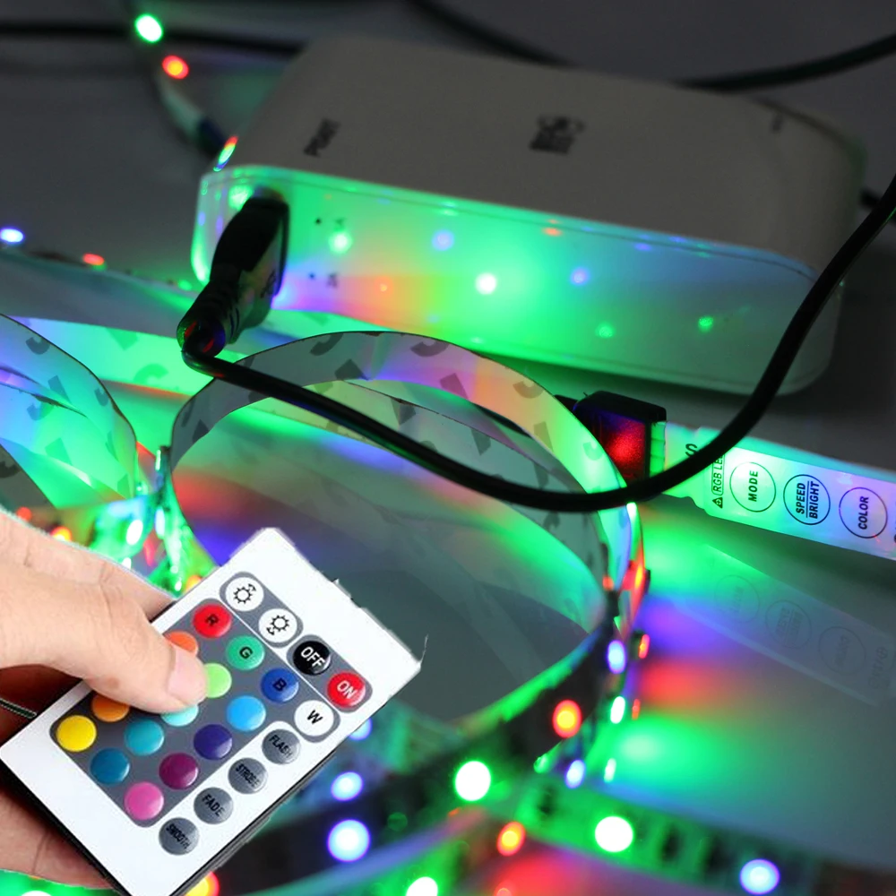 50 см 1 м 2 3 4 5 USB Светодиодная лента в 3528 SMD не водонепроницаемый RGB гибкий ТВ фон